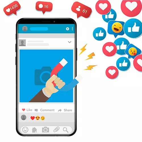 sharing content on social media
