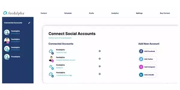 feedalpha connecting social accounts feedalpha connecting social accounts