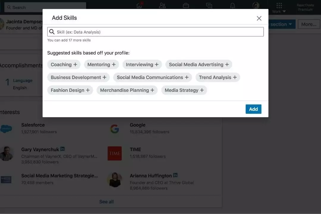 linkedin skills