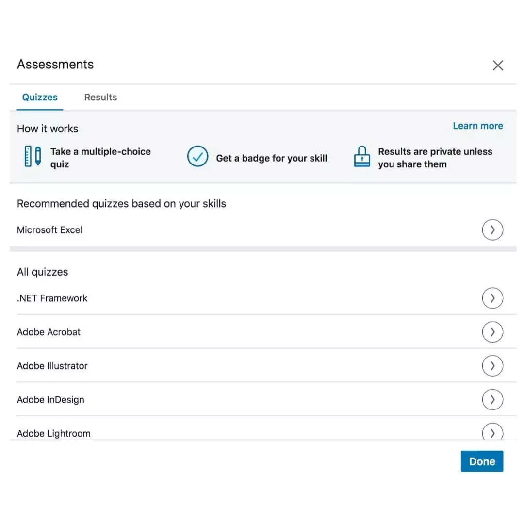 linkedin assessments