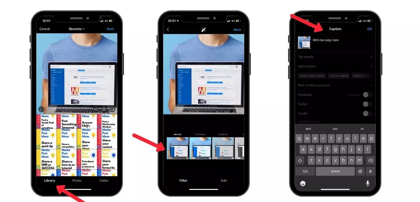 feedalpha-how-to-post-on-instagram Post with Instagram App