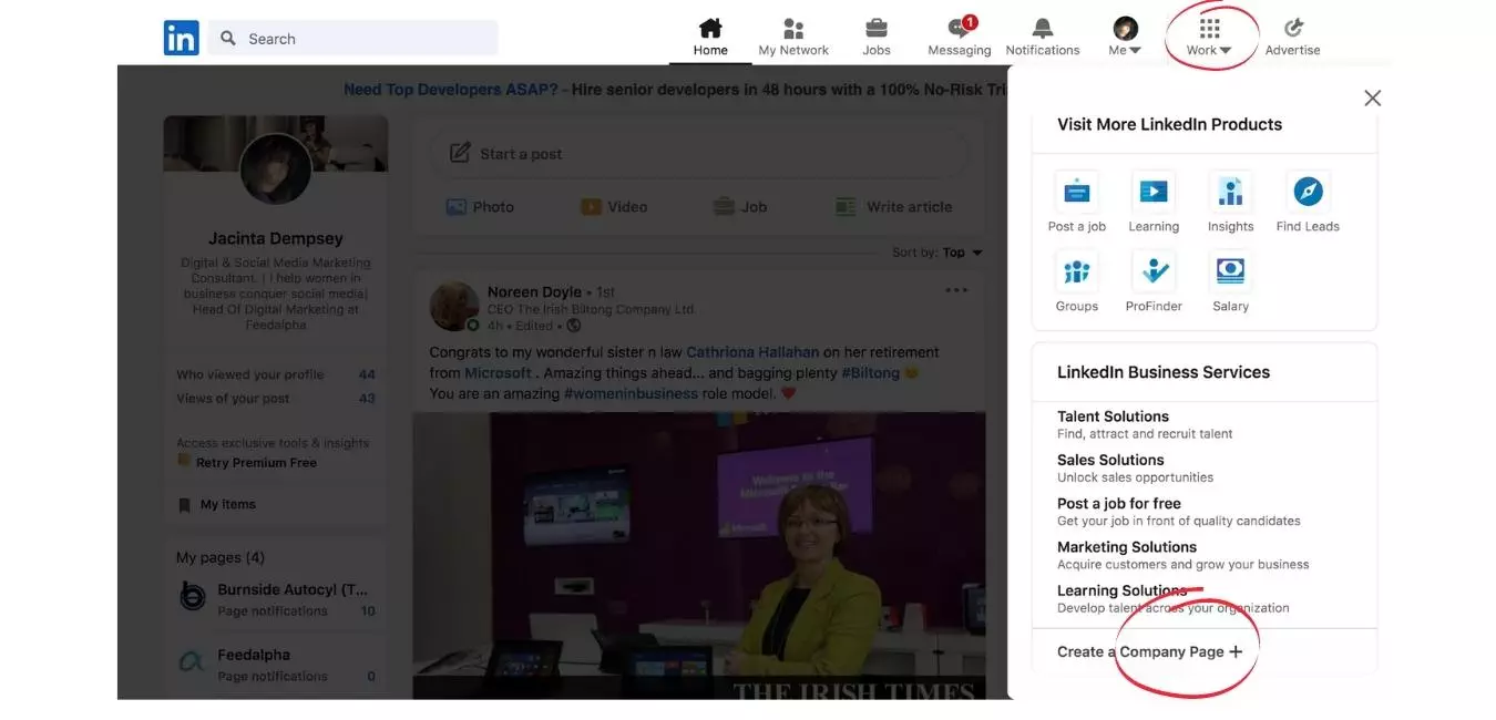 LinkedIn Business Page LinkedIn Business Page