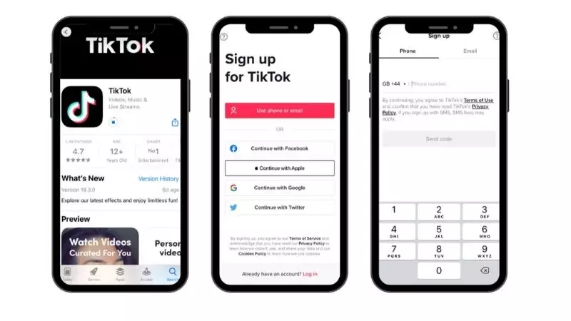 TikTok setup TikTok setup