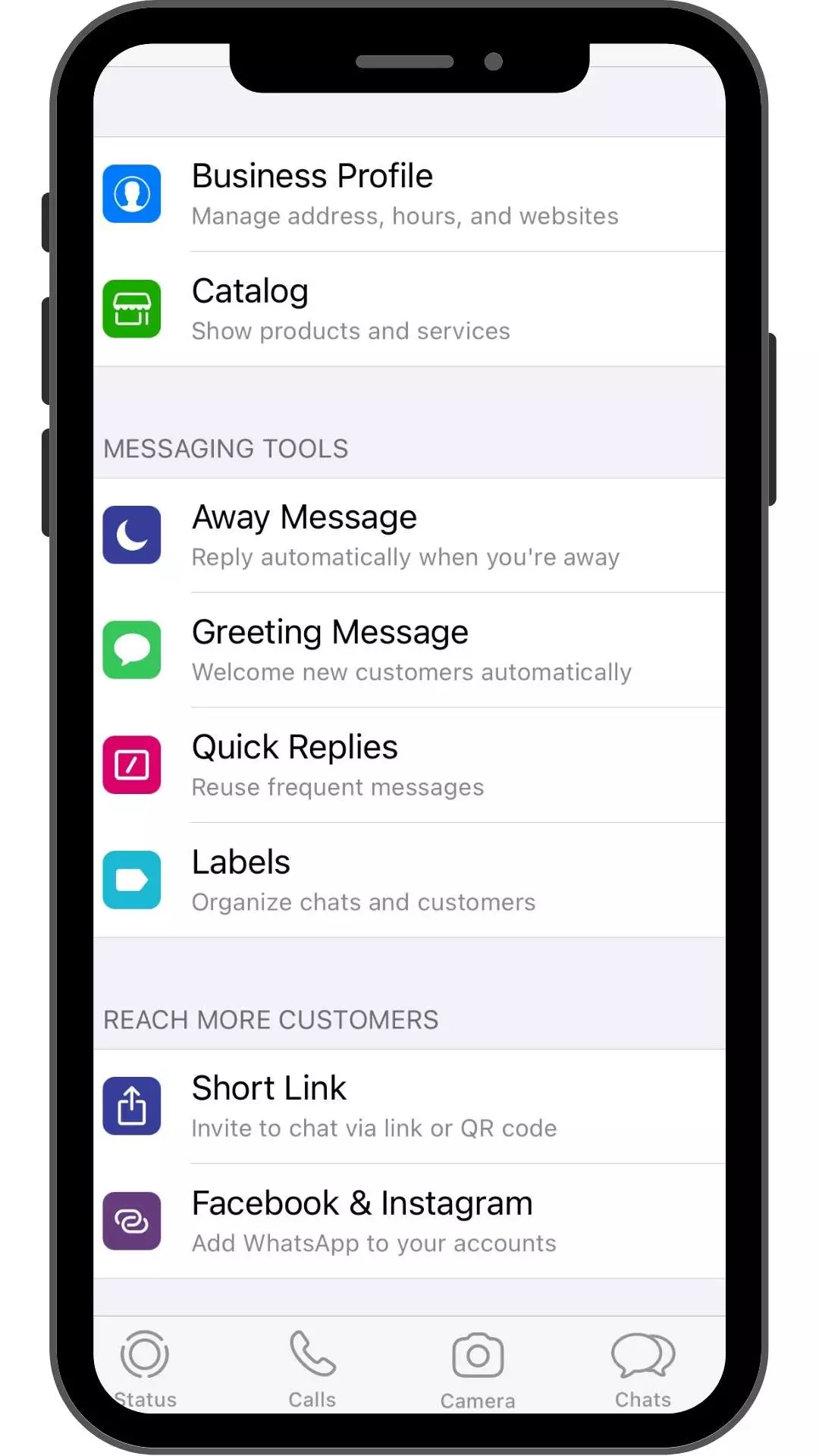 Whatsapp business options Whatsapp business options