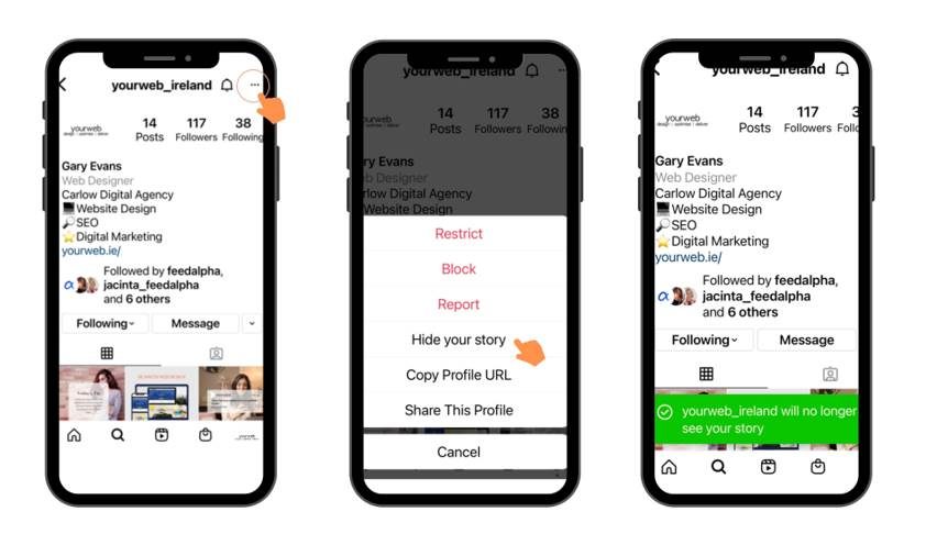 feedalpha how to hide your instagram story 1