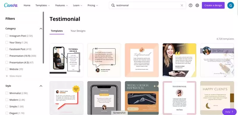 how to create a testimonial template browse canva designs