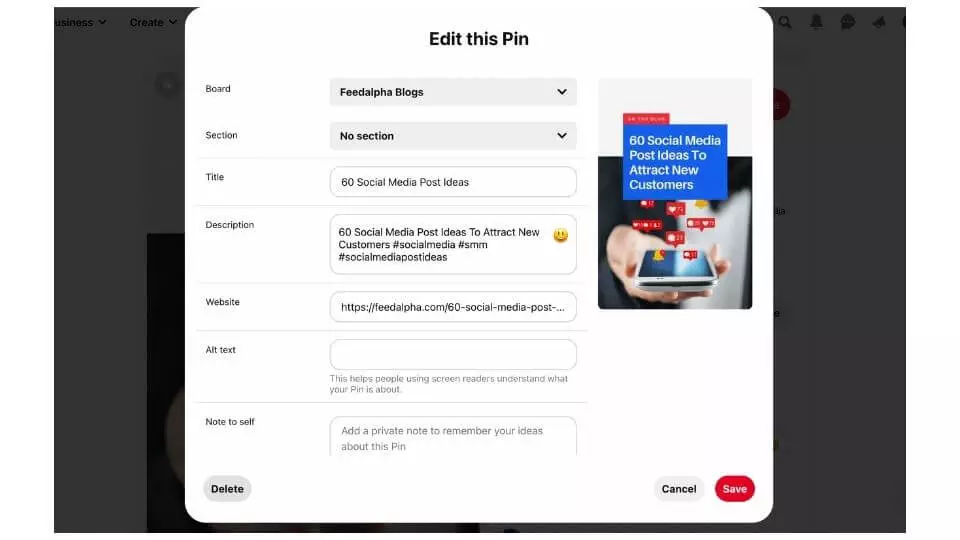 delete a pin on desktop delete a pin on desktop