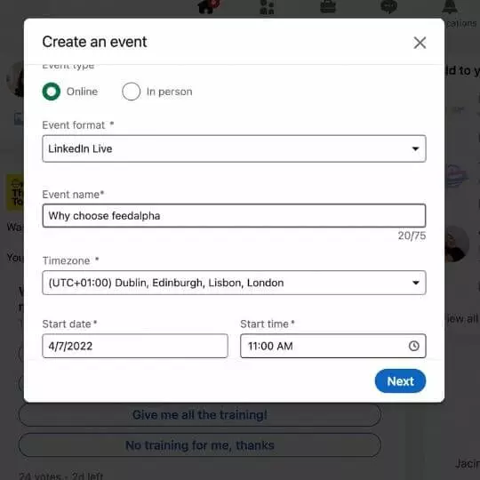 Linkedin Live view Linkedin Live view