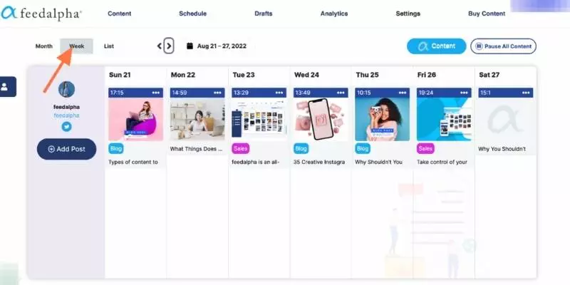 feedalpha schedule a post feedalpha schedule post