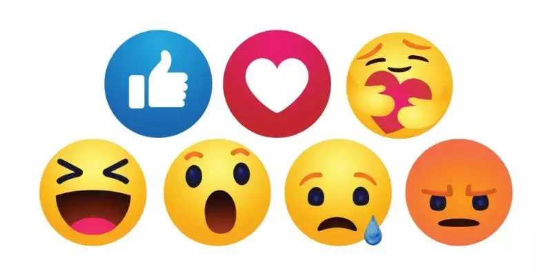 Facebook's reaction button Facebook's reaction button