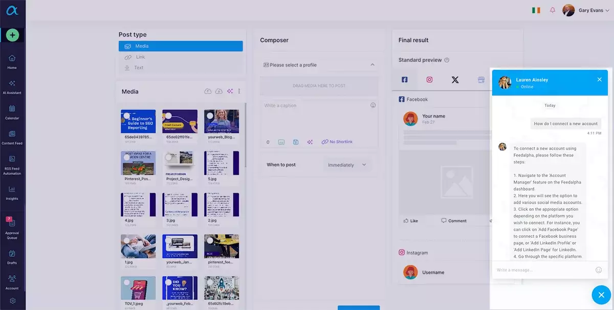 AI Assistant Analytics Dashboard for Social Media
