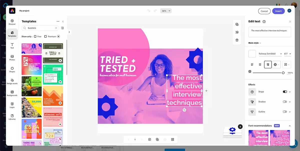 Adobe express integration